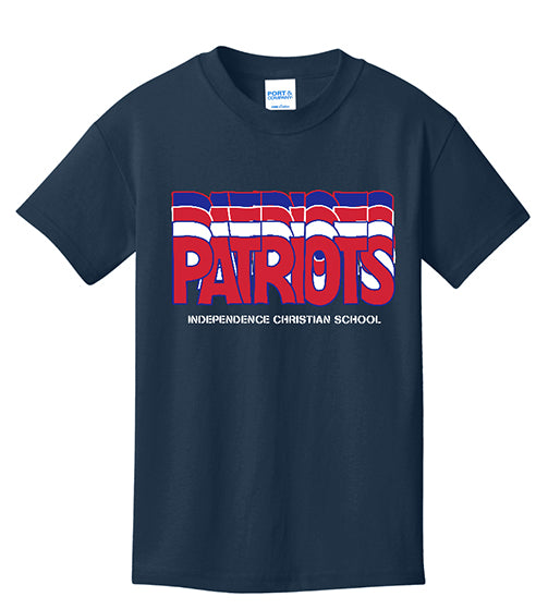 PATRIOTS Youth and Adult Navy Tee